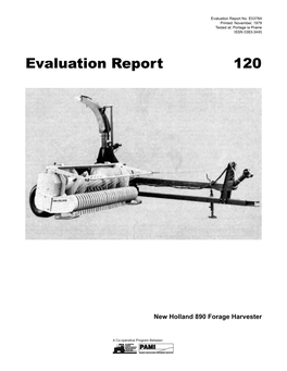 120 New Holland 890 Forage Harvester (1979)