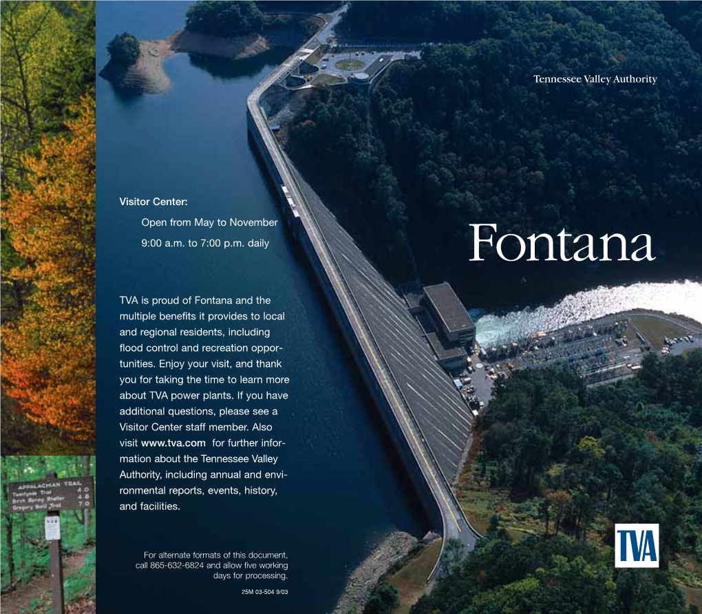 Fontana Dam Brochure