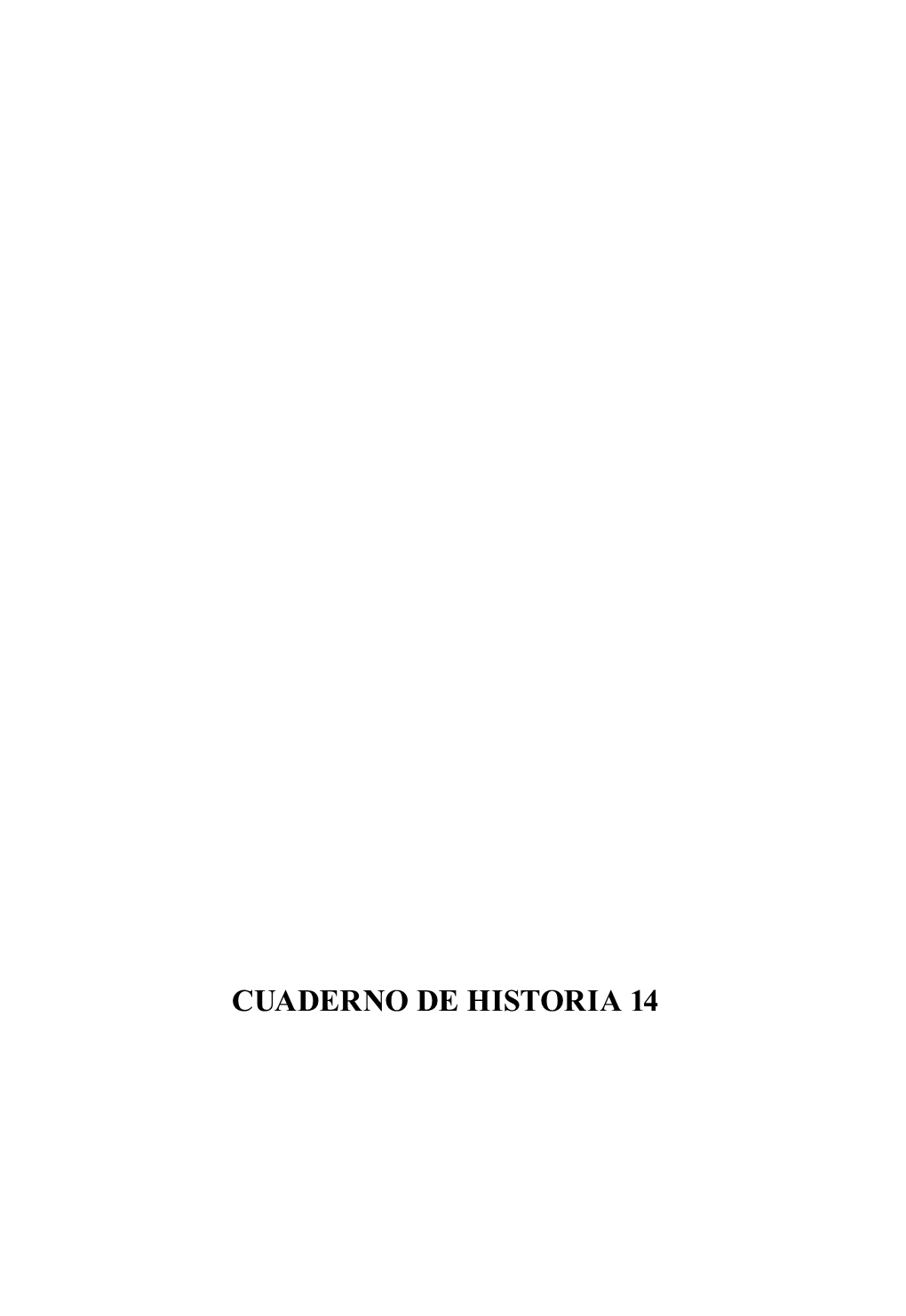 Cuaderno De Historia 14