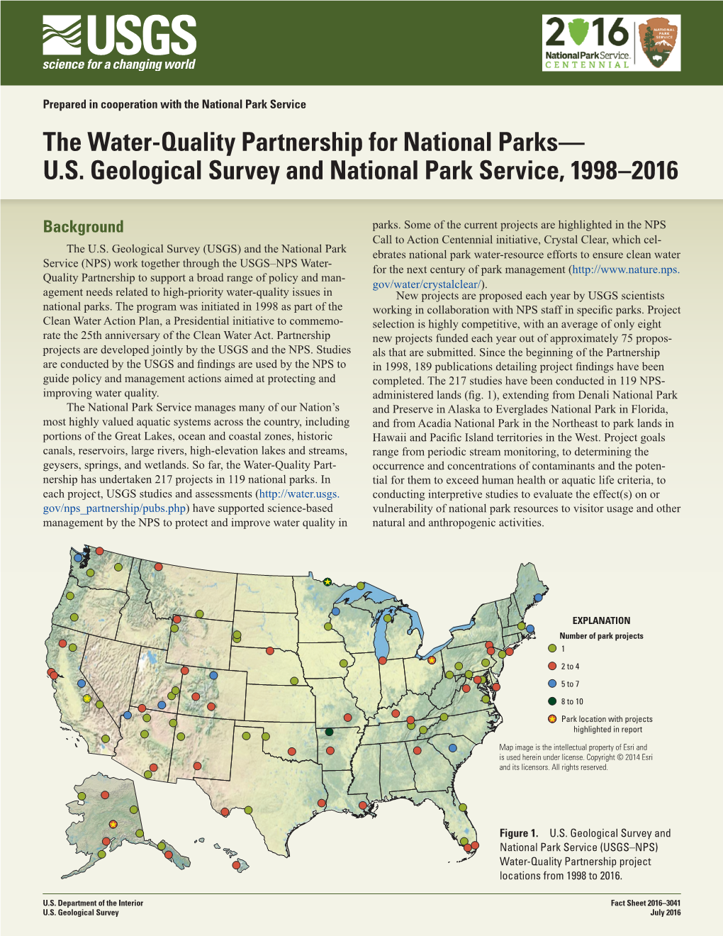 The Water-Quality Partnership for National Parks— U.S