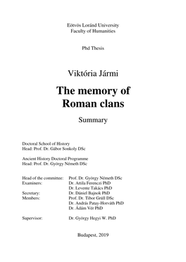 The Memory of Roman Clans