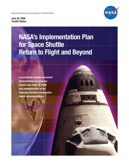 + Return to Flight Implementation Plan -- 12Th Edition (8.4 Mb PDF)
