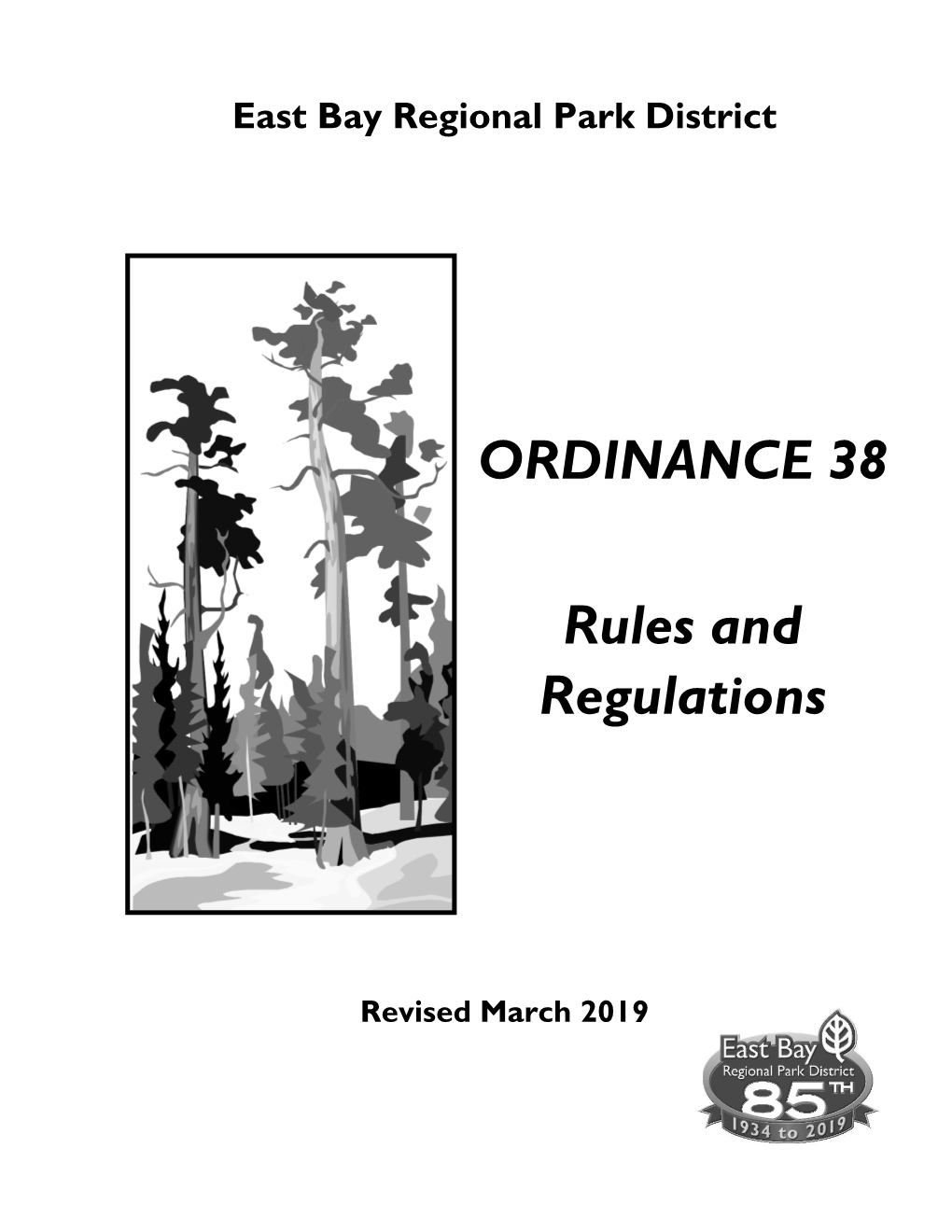 ORDINANCE 38 Rules and Regulations