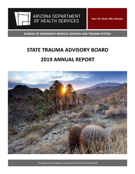 State Trauma Advisory Board 2019 Annual Report