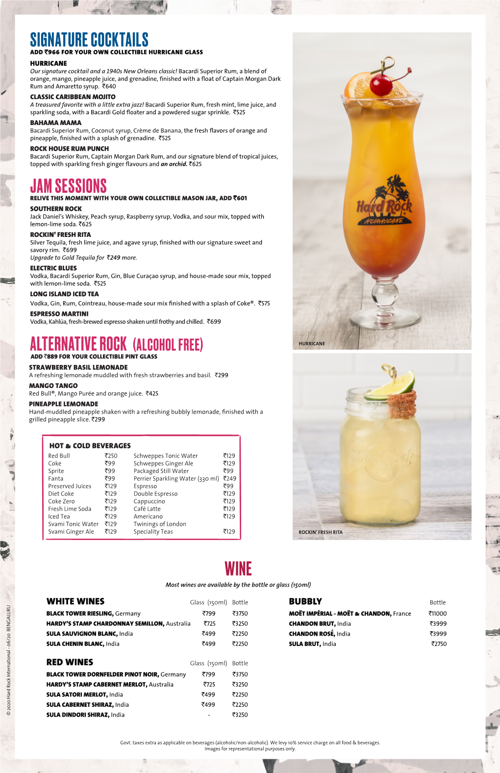 Limited Drinks Menu Bangalore