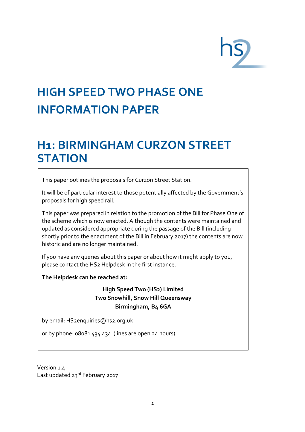 Birmingham Curzon Street Station
