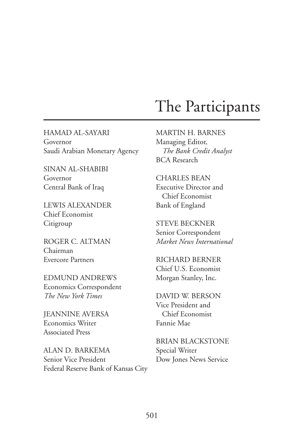 The Participants