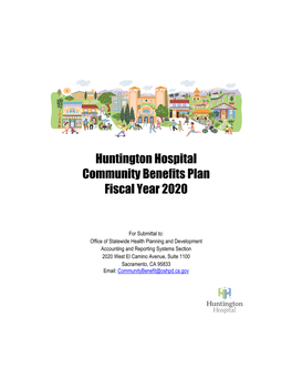 Huntington Hospital Community Benefits Plan Fiscal Year 2020