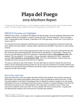 2019 – Playa Del Fuego Afterburn Report