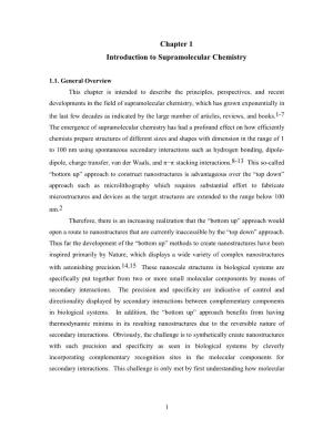 Chapter 1 Introduction to Supramolecular Chemistry