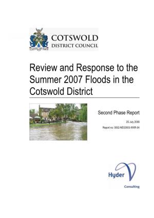 Review and Response to the Summer 2007 Floods in the Cotswold District