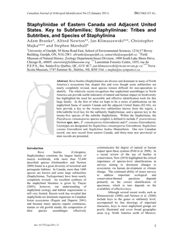 Photographic Key to the Pseudoscorpions of Canada and the Adjacent