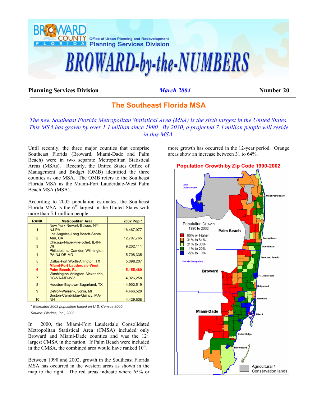 The Southeast Florida MSA