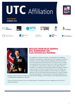 UTC Affiliation Newsletter SUMMER 2019