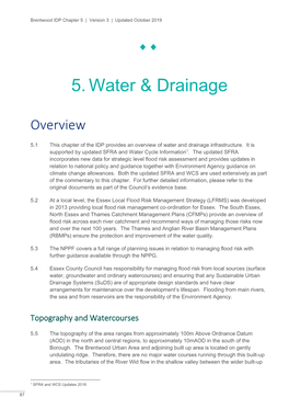 Chapter 5 – Water & Drainage