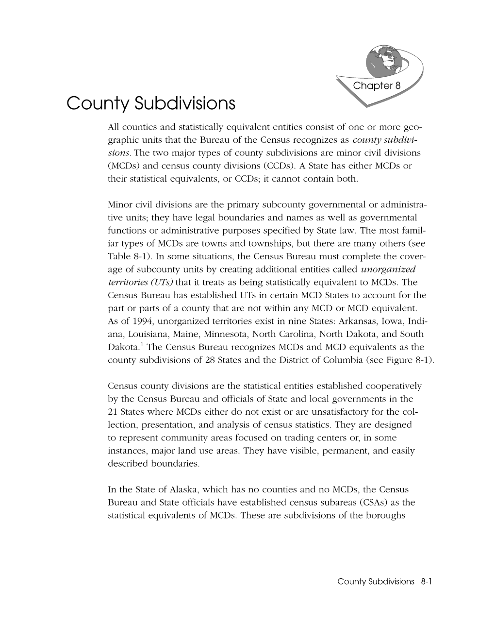 County Subdivisions