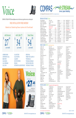Channels and Rates Guide with Residential Internet and Voice 120118.Indd