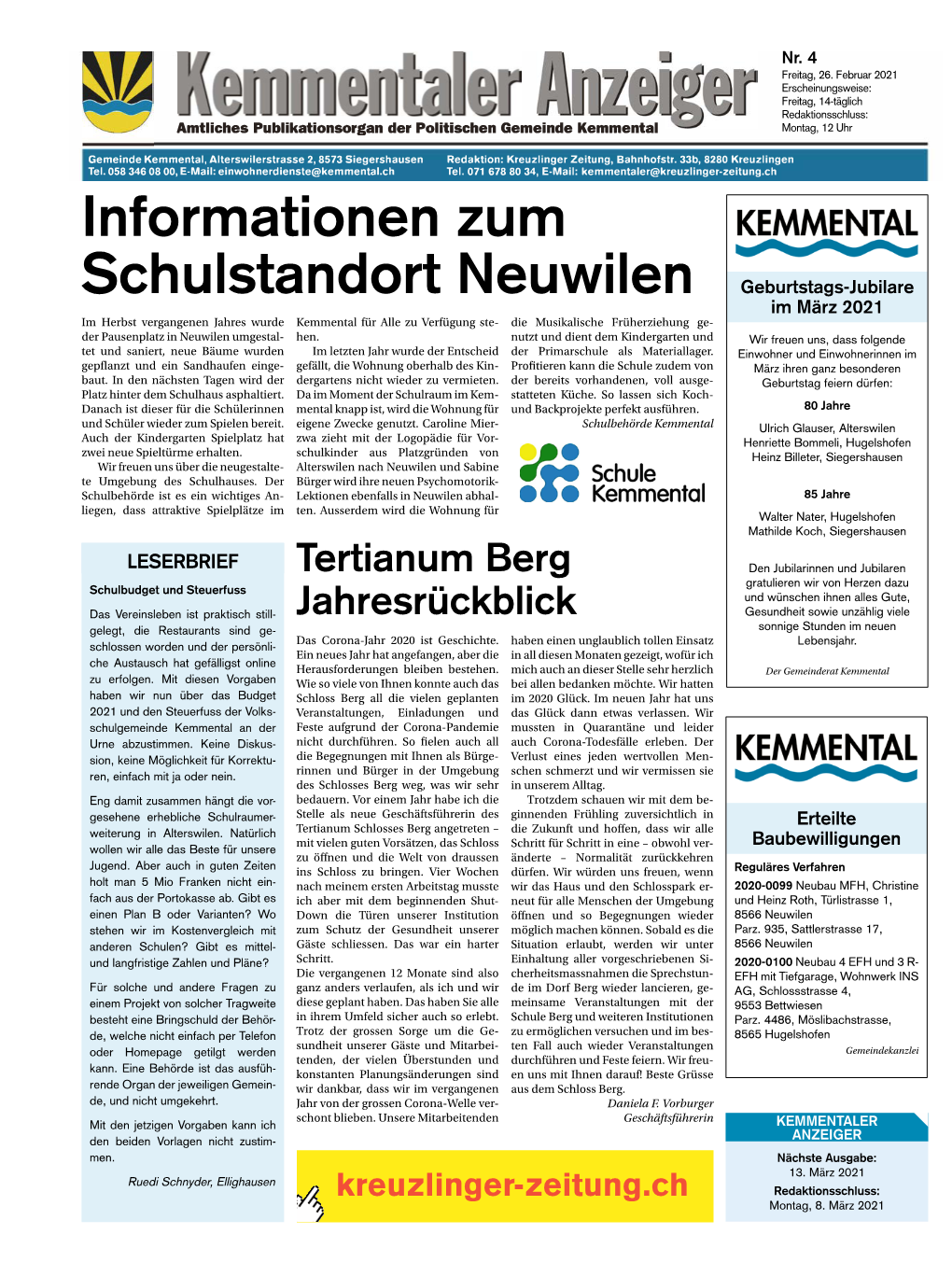 Informationen Zum Schulstandort Neuwilen