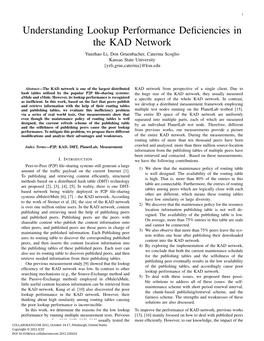 Understanding Lookup Performance Deficiencies in the KAD Network