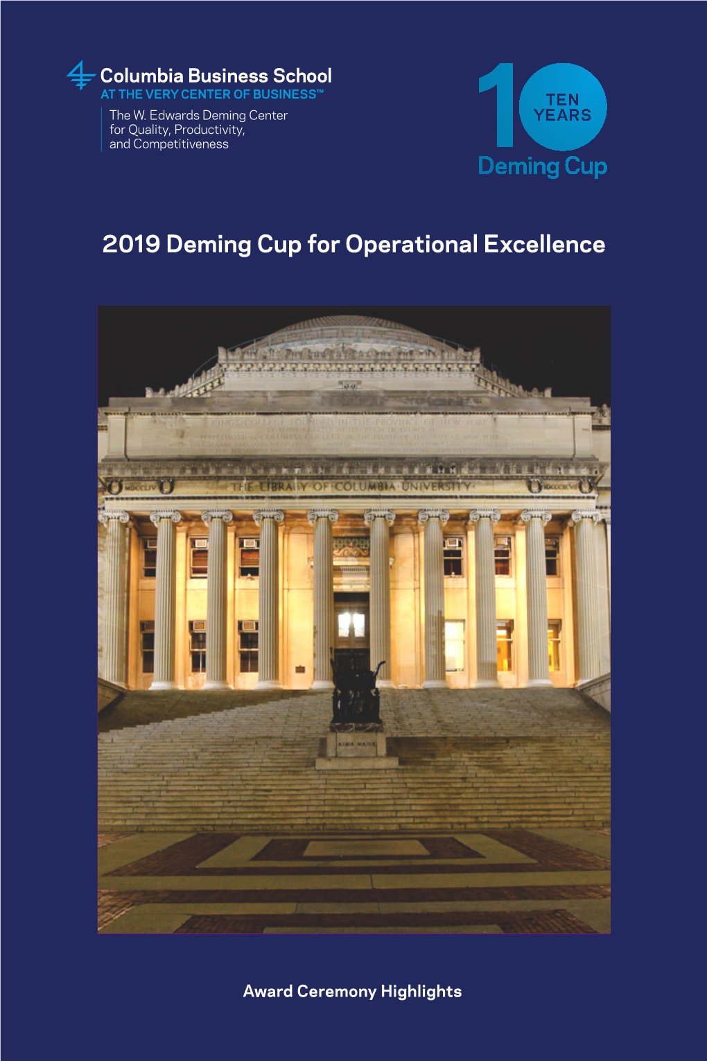 2019 Deming Cup for Operational Excellence