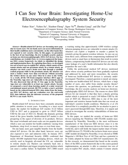 I Can See Your Brain: Investigating Home-Use Electroencephalography System Security