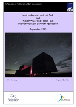 Northumberland National Park and Kielder Water and Forest Park International Dark Sky Park Application