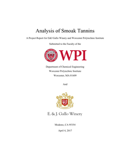 Analysis of Smoak Tannins