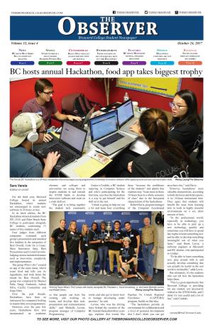 BC Hosts Annual Hackathon, Food App Takes Biggest Trophy