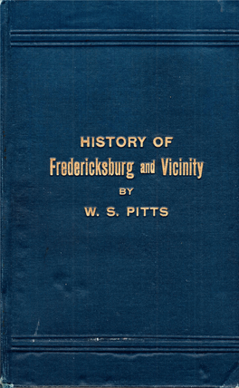 History of Fredericksburg and Vicinity