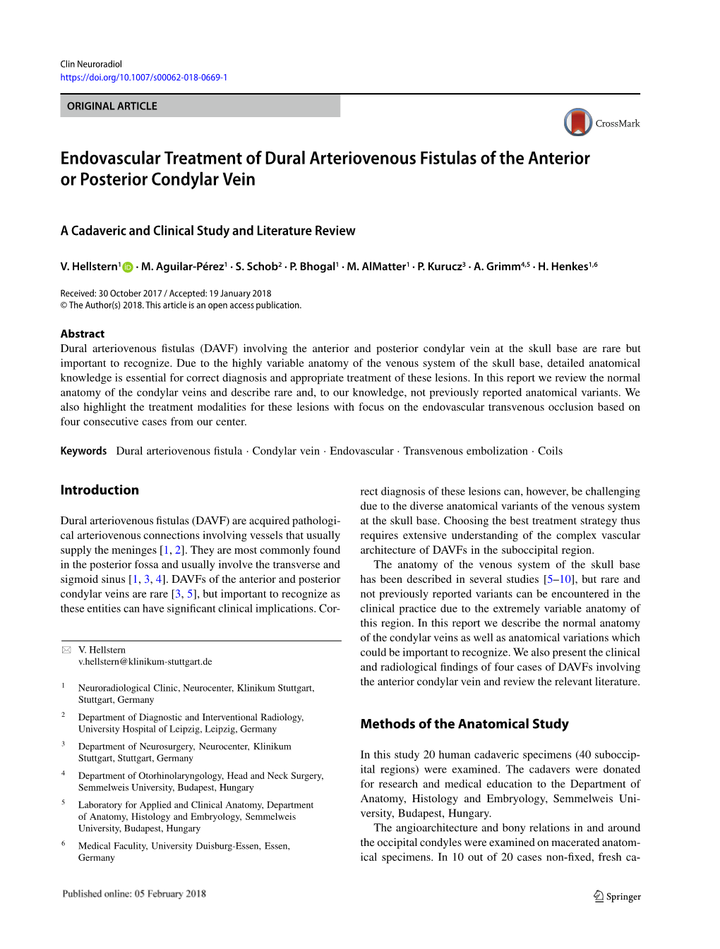 Endovascular Treatment of Dural Arteriovenous Fistulas of the Anterior ...