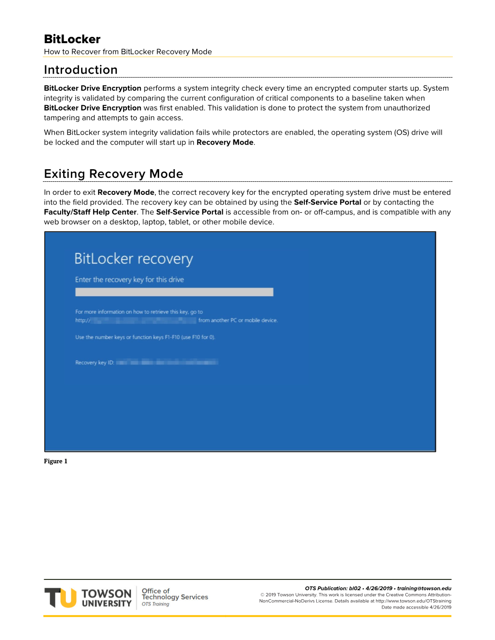 Bitlocker Introduction Exiting Recovery Mode