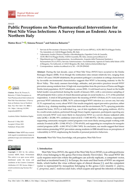 Public Perceptions on Non-Pharmaceutical Interventions for West Nile Virus Infections: a Survey from an Endemic Area in Northern Italy