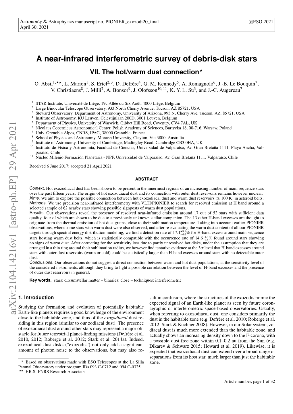 A Near-Infrared Interferometric Survey of Debris-Disk Stars VII