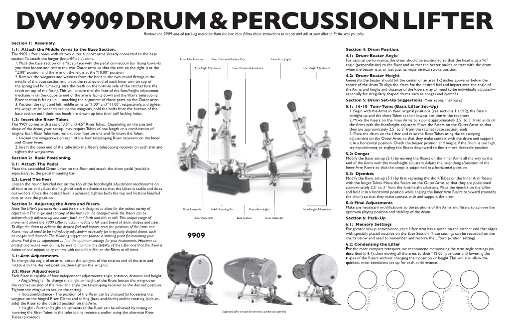 Dw 9909 Drum & Percussion Lifter