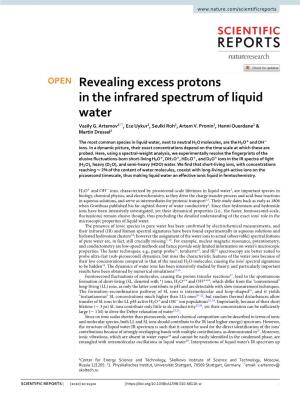 Revealing Excess Protons in the Infrared Spectrum of Liquid Water Vasily G
