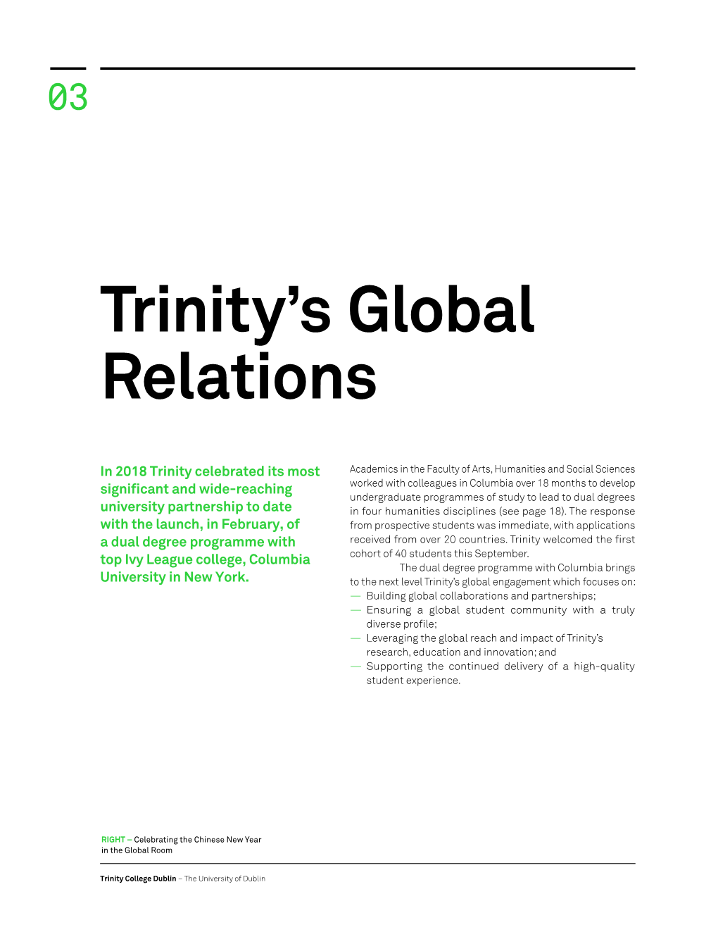 Trinity's Global Relations