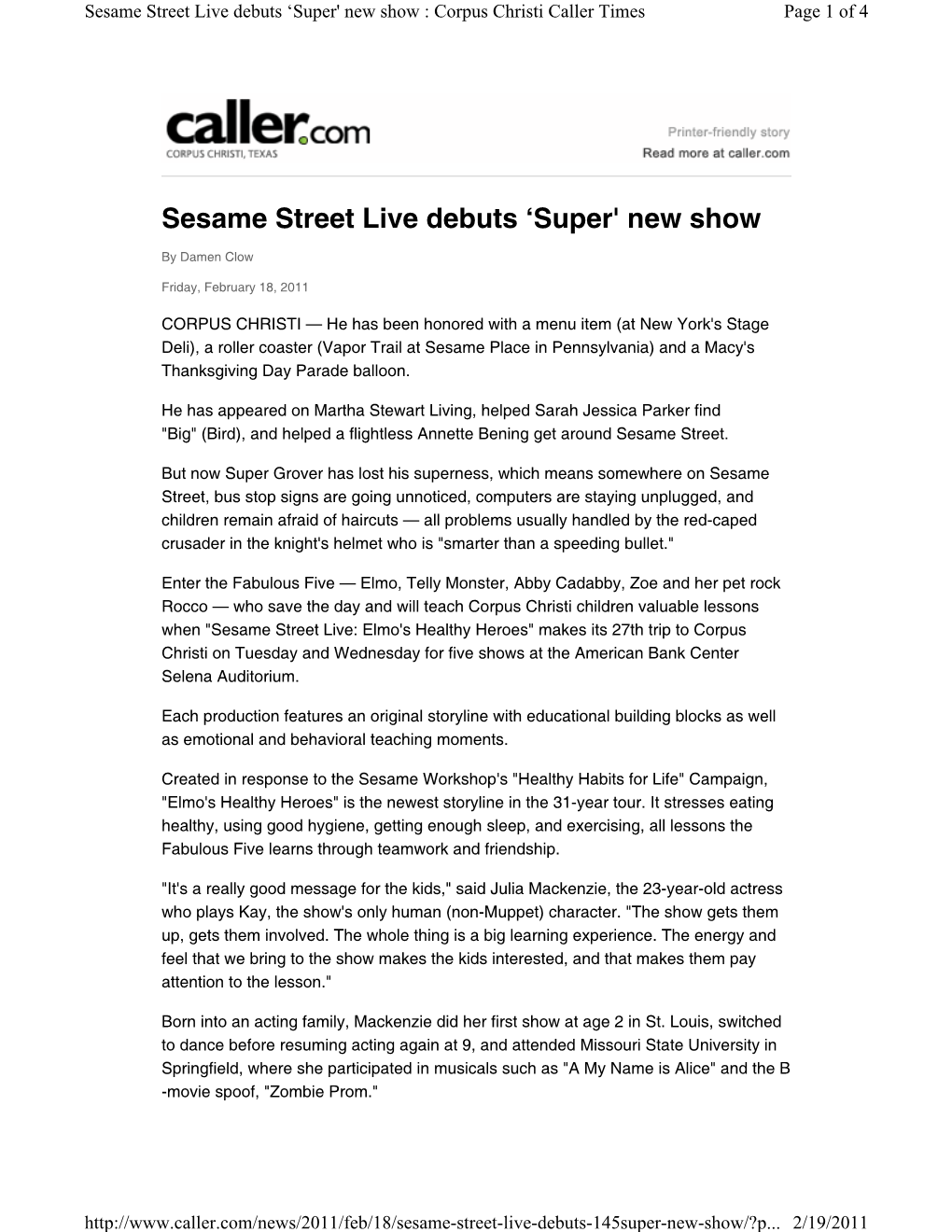 Sesame Street Live Debuts 'Super' New Show
