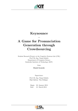 A Game for Pronunciation Generation Through Crowdsourcing