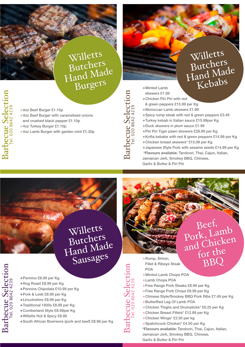 BBQ Price Lists