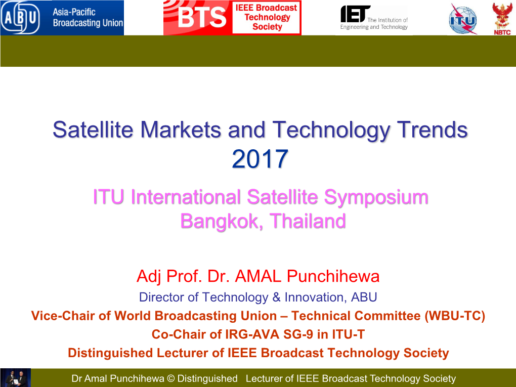 Satellite Markets and Technology Trends 2017
