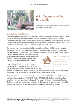 4.11 Chainsaw Milling in Uganda