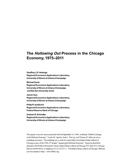 The Hollowing out Process in the Chicago Economy, 1975–2011