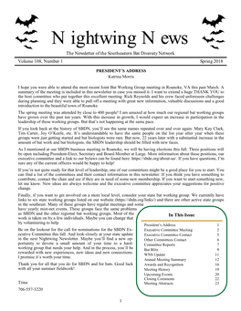 Nightwing News Spring 2018