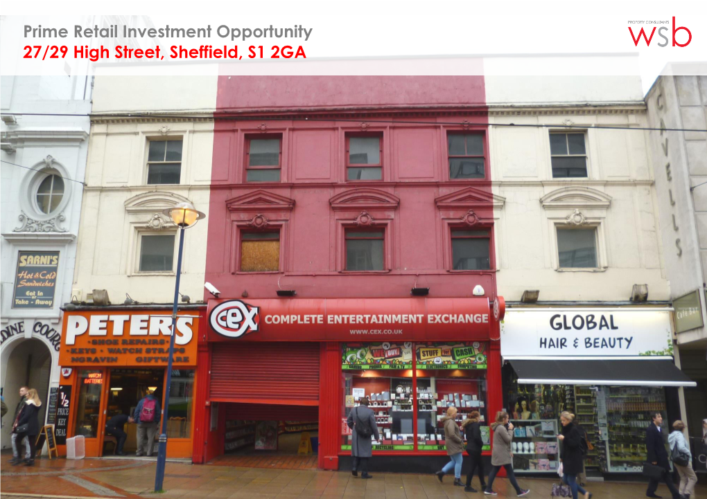 Prime Retail Investment Opportunity 27/29 High Street, Sheffield, S1