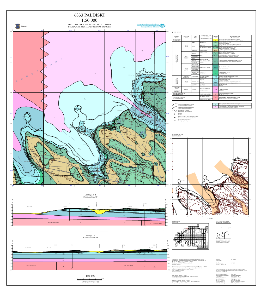 6333 Paldiski 1:50 000 Eesti Geoloogiline Baaskaart