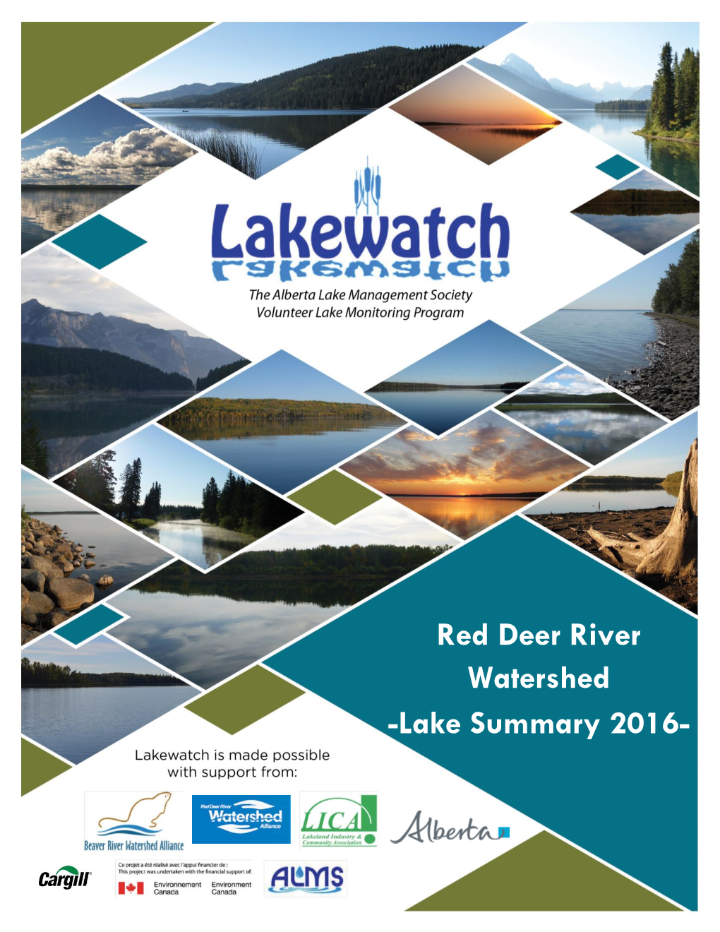 Red Deer River Watershed -Lake Summary 2016