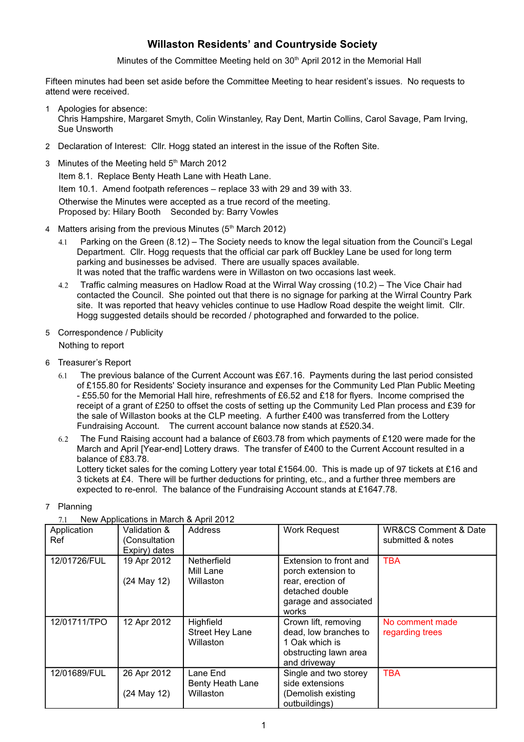 Willaston Residents and Countryside Society s1