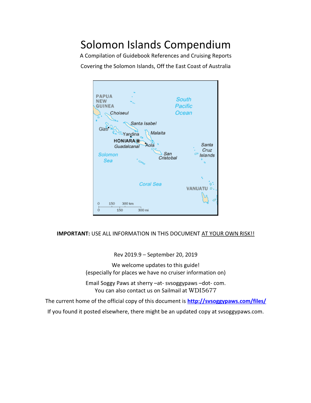 The Solomon Islands Compendium