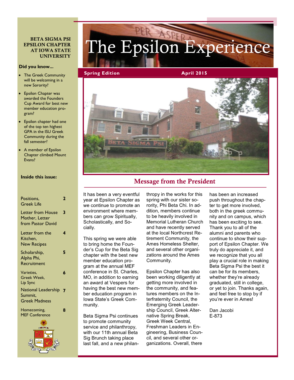 The Epsilon Experience UNIVERSITY