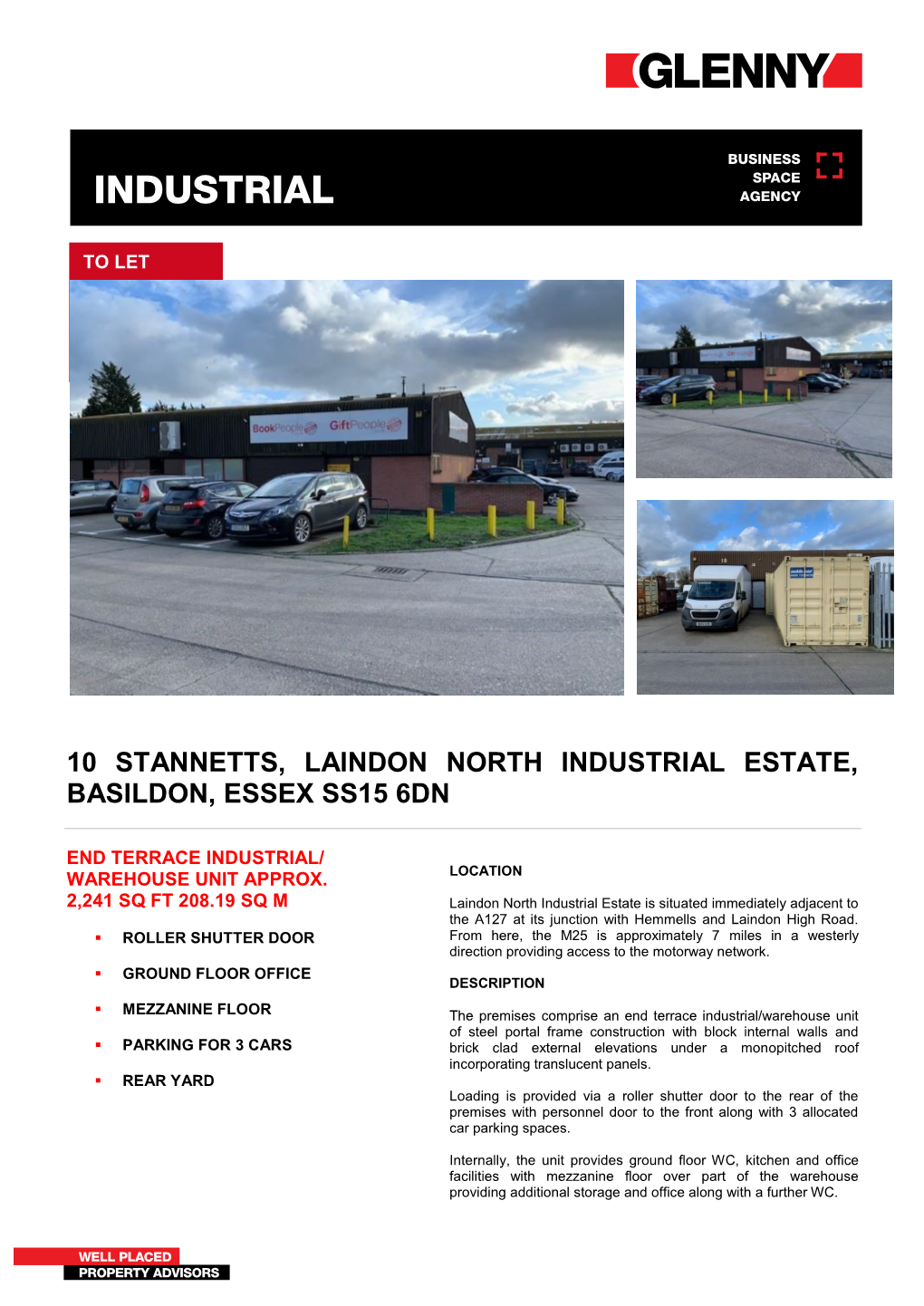 10 Stannetts, Laindon North Industrial Estate, Basildon, Essex Ss15 6Dn